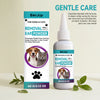A bottle of EelJoy Removal Ear Powder for dogs and cats is shown next to its packaging.