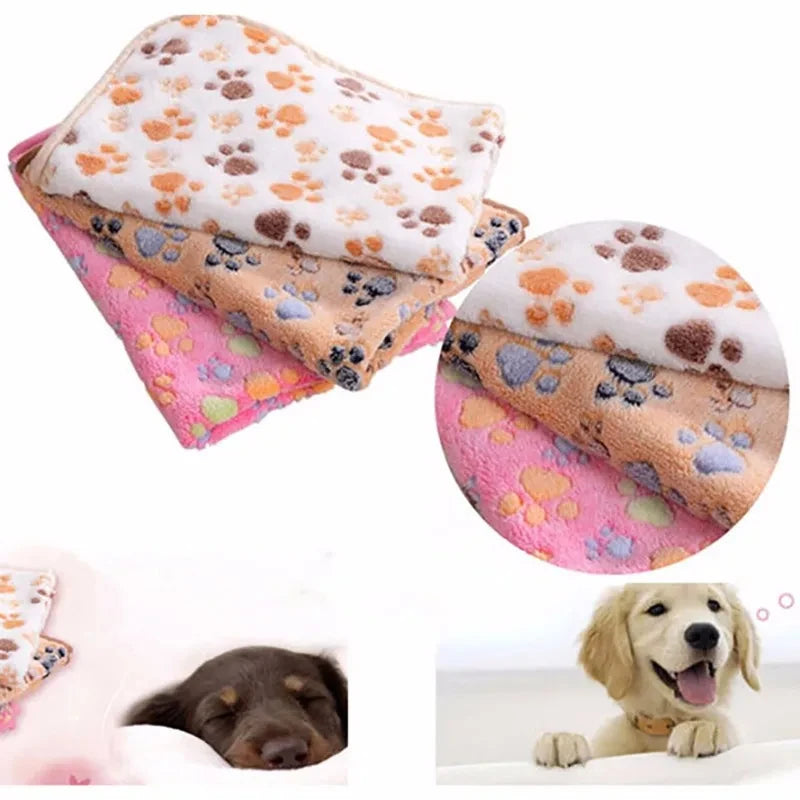 Cozy Fleece Pet Bed Mat & Blanket for Dogs, Cats, and Small Animals