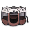 Foldable Oxford Cloth Pet Playpen with Mesh Roof