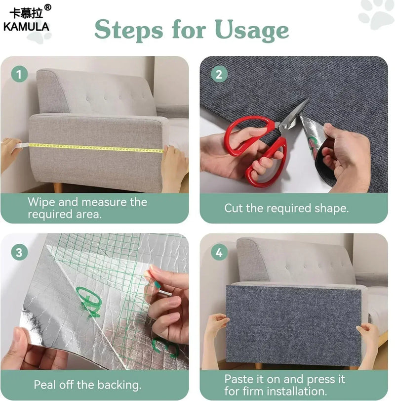 Trimmable Cat Scratching Mat - Self-Adhesive