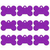 Purple bone-shaped dog ID tags for pets