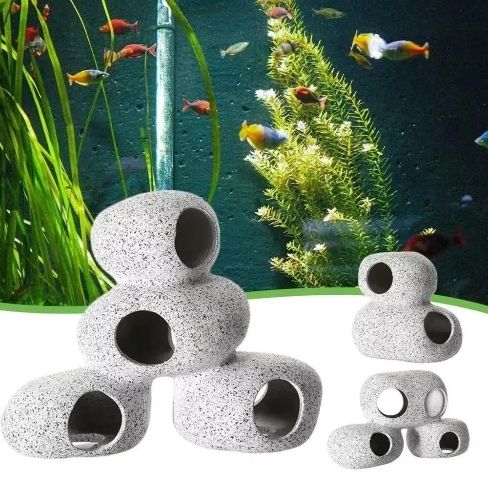 Purple Sand Aquarium Cave Hideaway with Natural Rock Finish