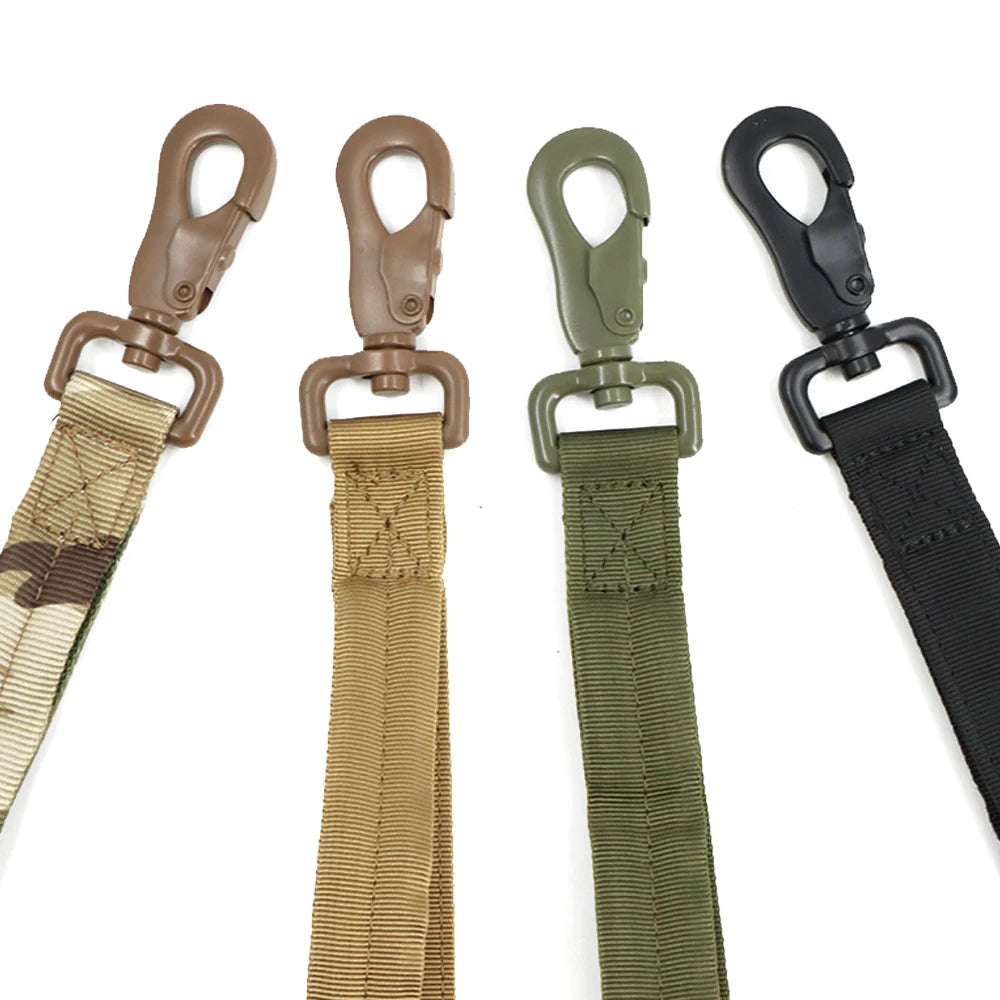 Tactical Dog Leash with Dual Handles and Shock-Absorbing Bungee