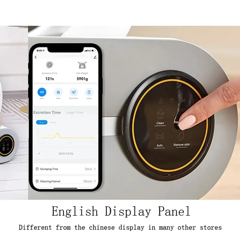 Automatische, selbstreinigende Katzentoilette mit App-Steuerung