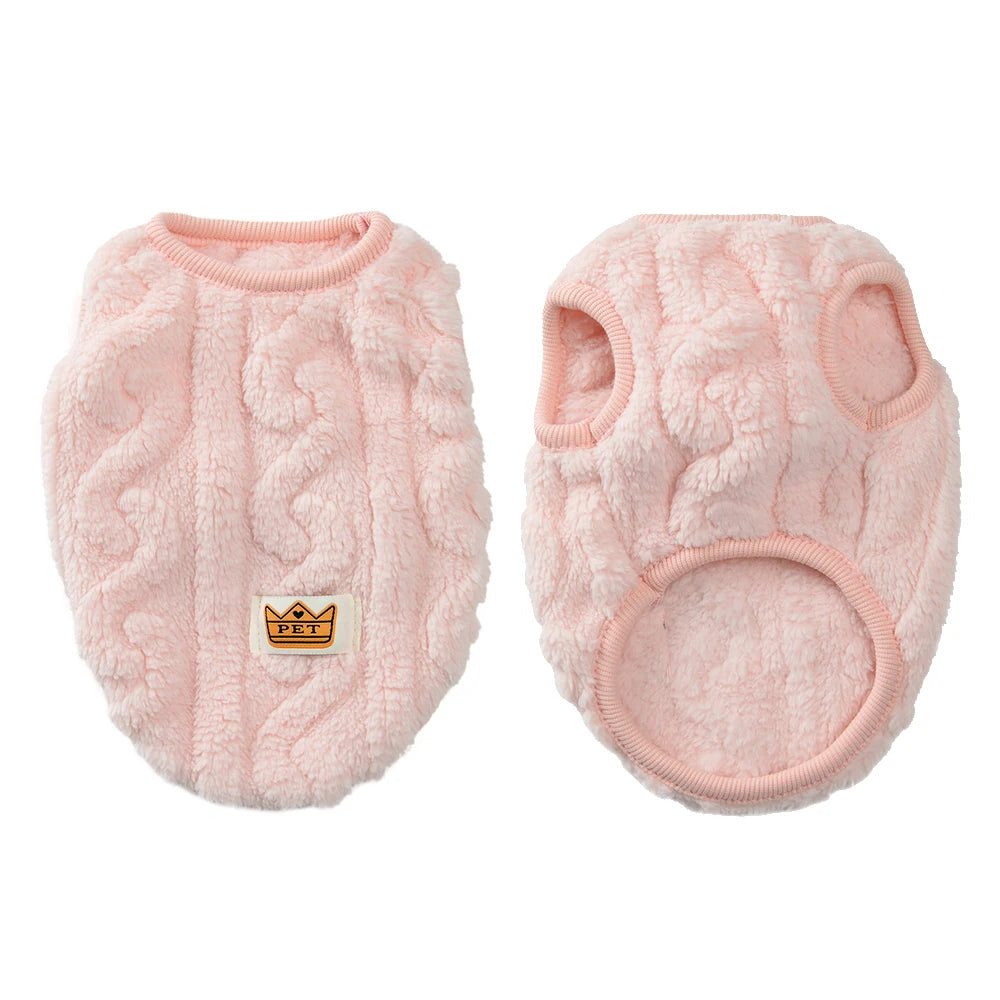 Cozy Fleece Dog Sweater for Small & Medium Breeds