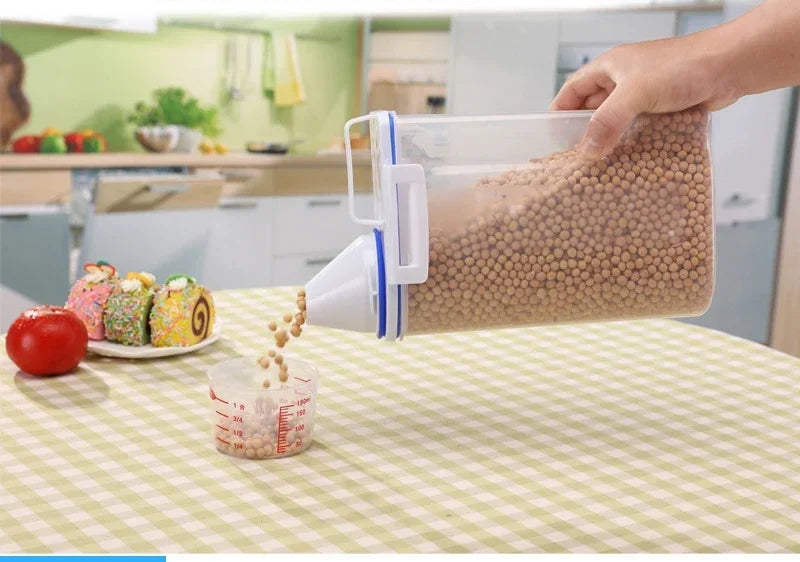 Conteneur de conservation hermétique pour croquettes avec tasse doseuse