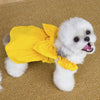 Vintage Corduroy Pet Dress with Bow and Ruffle Skirt