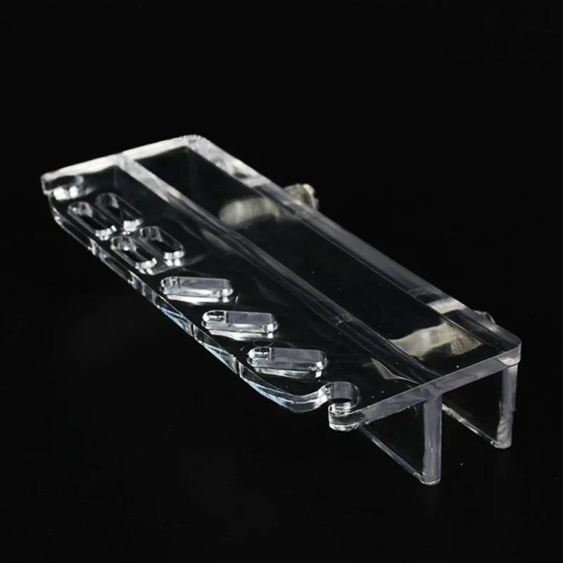 Clear acrylic tool organizer with multiple slots for holding aquarium tools