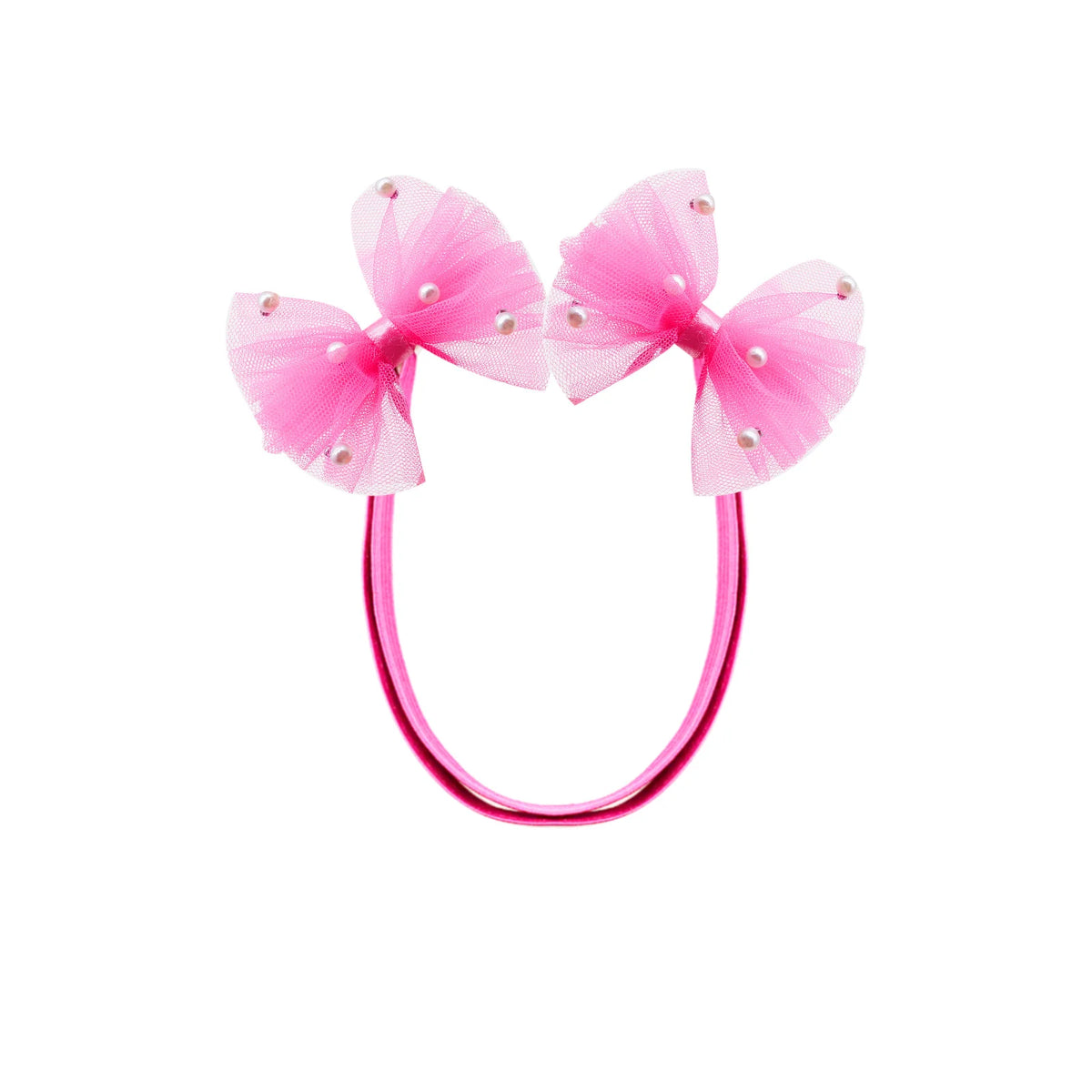 Adjustable Pearl Dog Bows with Elastic Bands for Stylish Pets