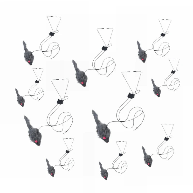 Interactive Door-Hanging Cat Toy with Mouse Teaser