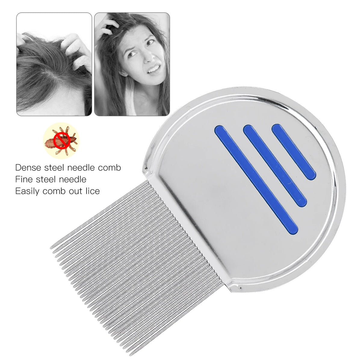 Stainless Steel Lice and Nit Removal Comb