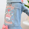 Charming Denim Jacket for Small Dogs with Playful Prints