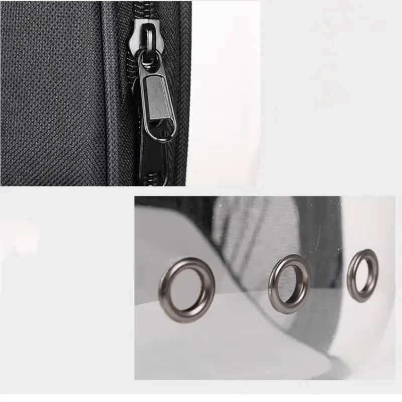 Sac à dos de voyage transparent pour animaux avec ventilation