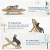 Multi-Winkel Katzenkratzbaum & Lounge-Bett aus Holz