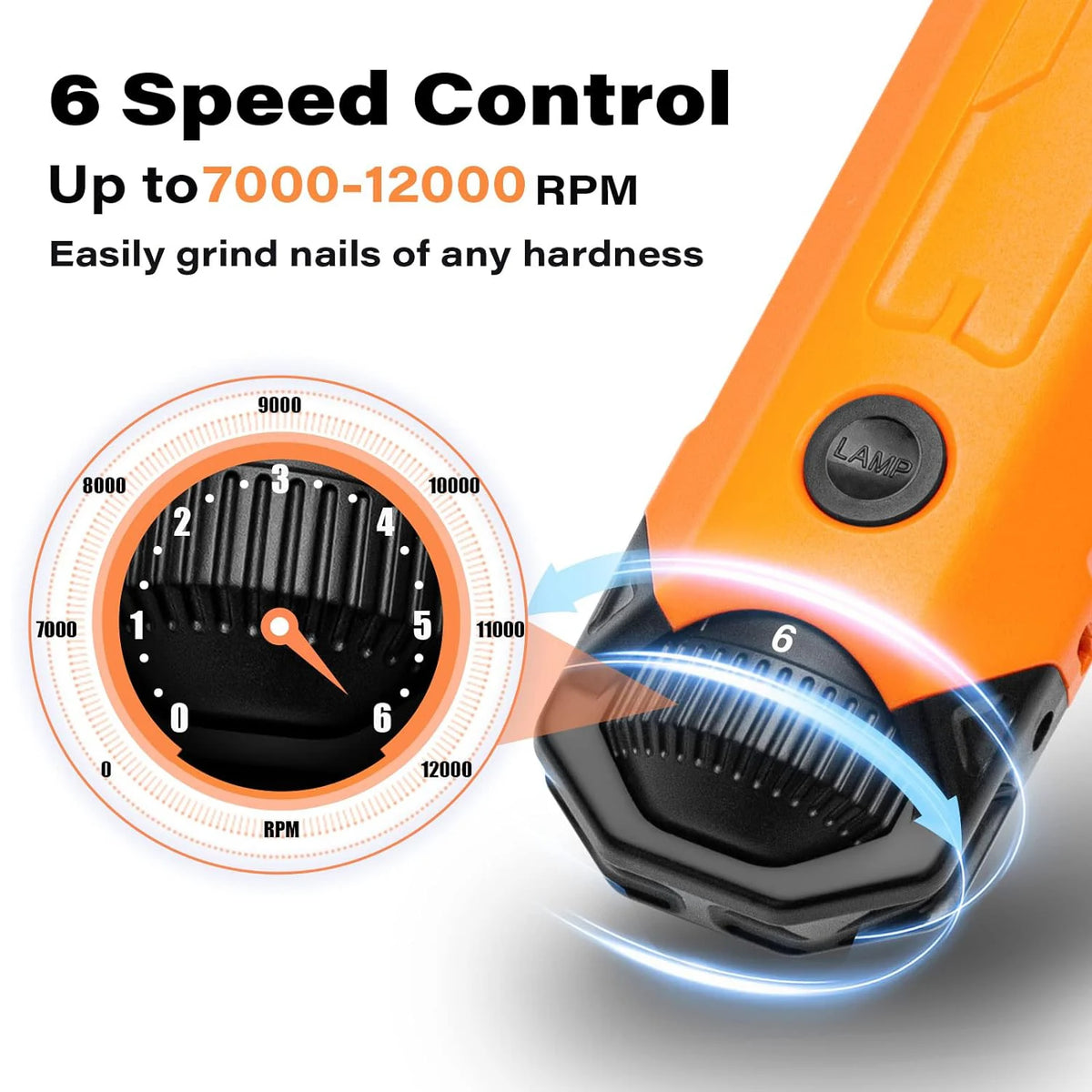 Rechargeable 6-Speed Dog Nail Grinder – Quiet & Painless Paw Care