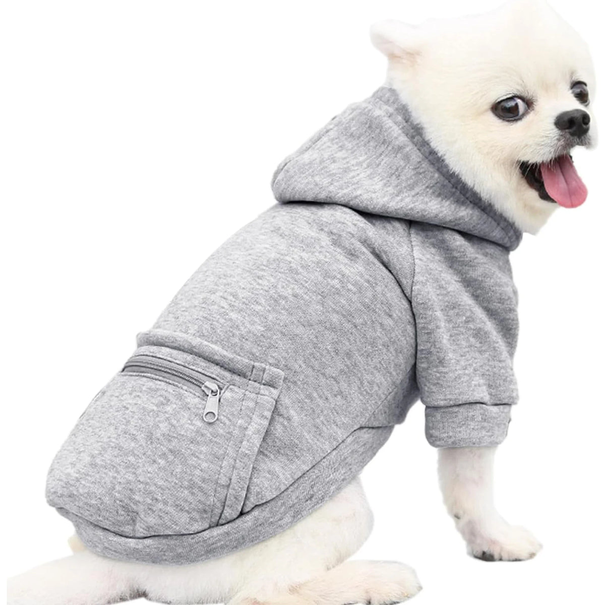 Cozy Fleece Hoodie for Small Dogs and Cats with Pockets