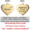 Personalized Pet ID Tag for Collar - Engraved Heart Tag