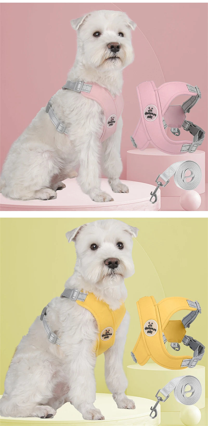 Atmungsaktives reflektierendes Hundegeschirr & Leinen-Set