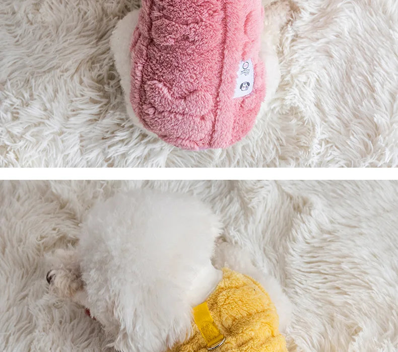 Suéter de Fleece Cálido para Invierno para Perros y Gatos Pequeños