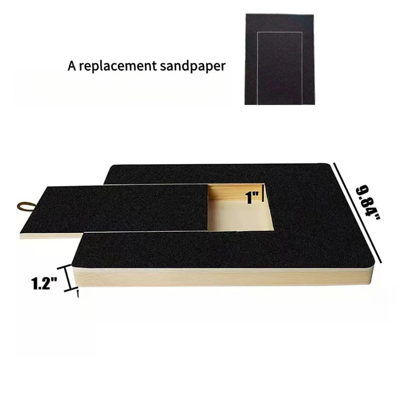 Wooden Dog Nail Scratch Board with Treat Box and Sandpaper Pad