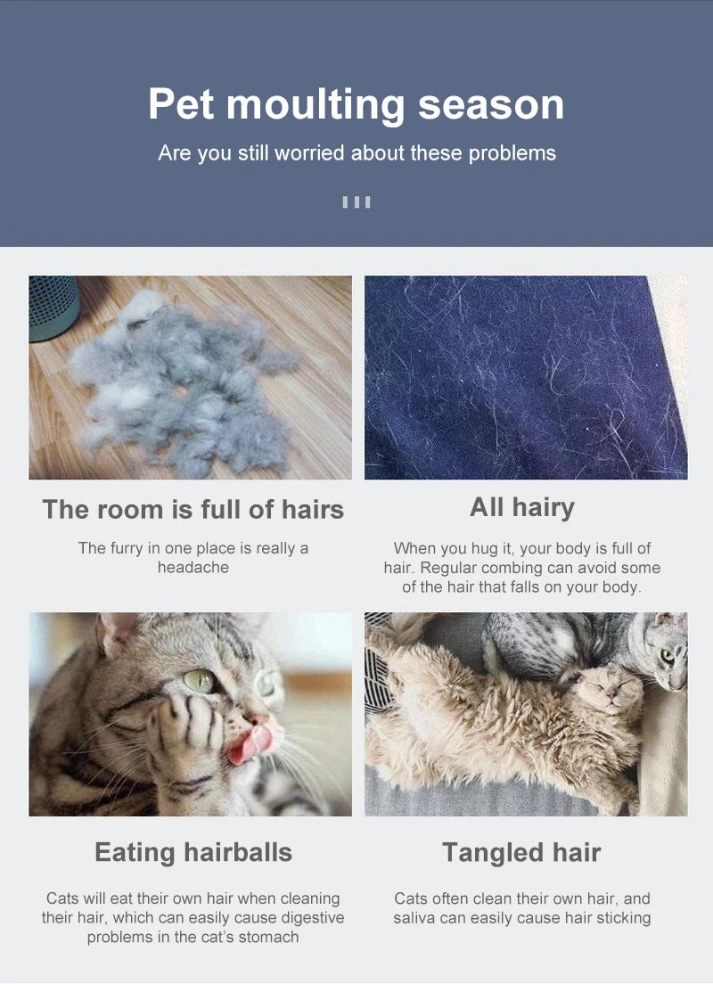 Self-Cleaning Pet Grooming Brush