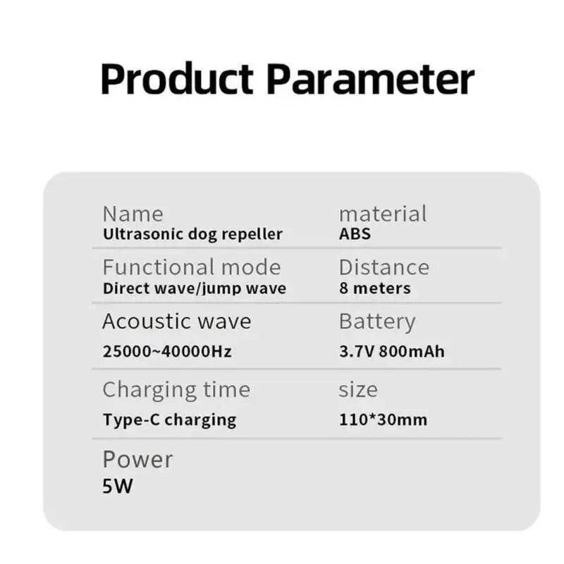 Ultrasonic Anti Bark Device for Dogs with LED Flashlight