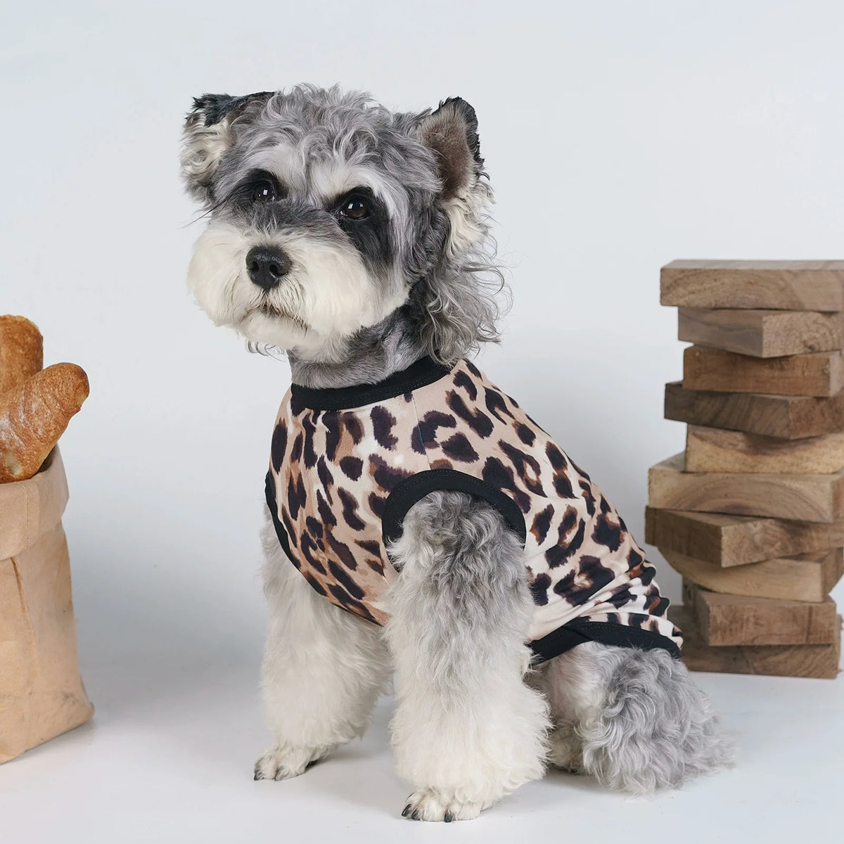 Leopard Print Pet Vest for Small Dogs & Cats – Breathable Summer Style