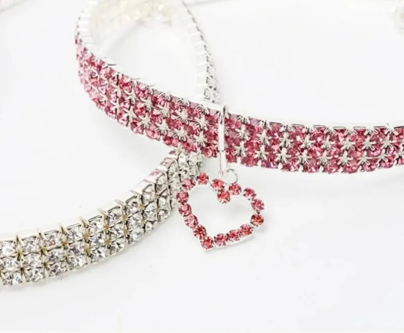 Love Water Drop Diamond Pet Necklace for Cats and Dogs