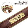Personalisierte gepolsterte Leder-Hundehalsband mit graviertem Namensschild