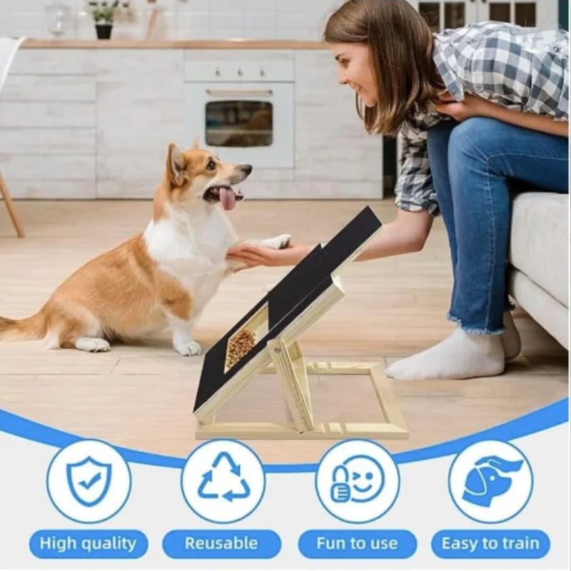 Wooden Pet Scratching Board with Pull-Out Treat Box