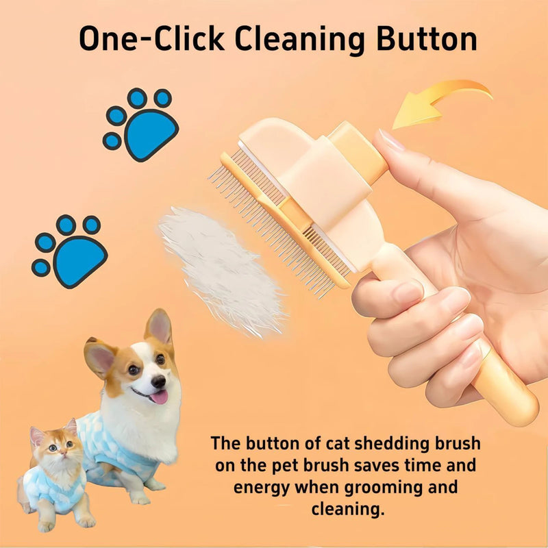 Cepillo de Aseo para Mascotas con Autolimpieza