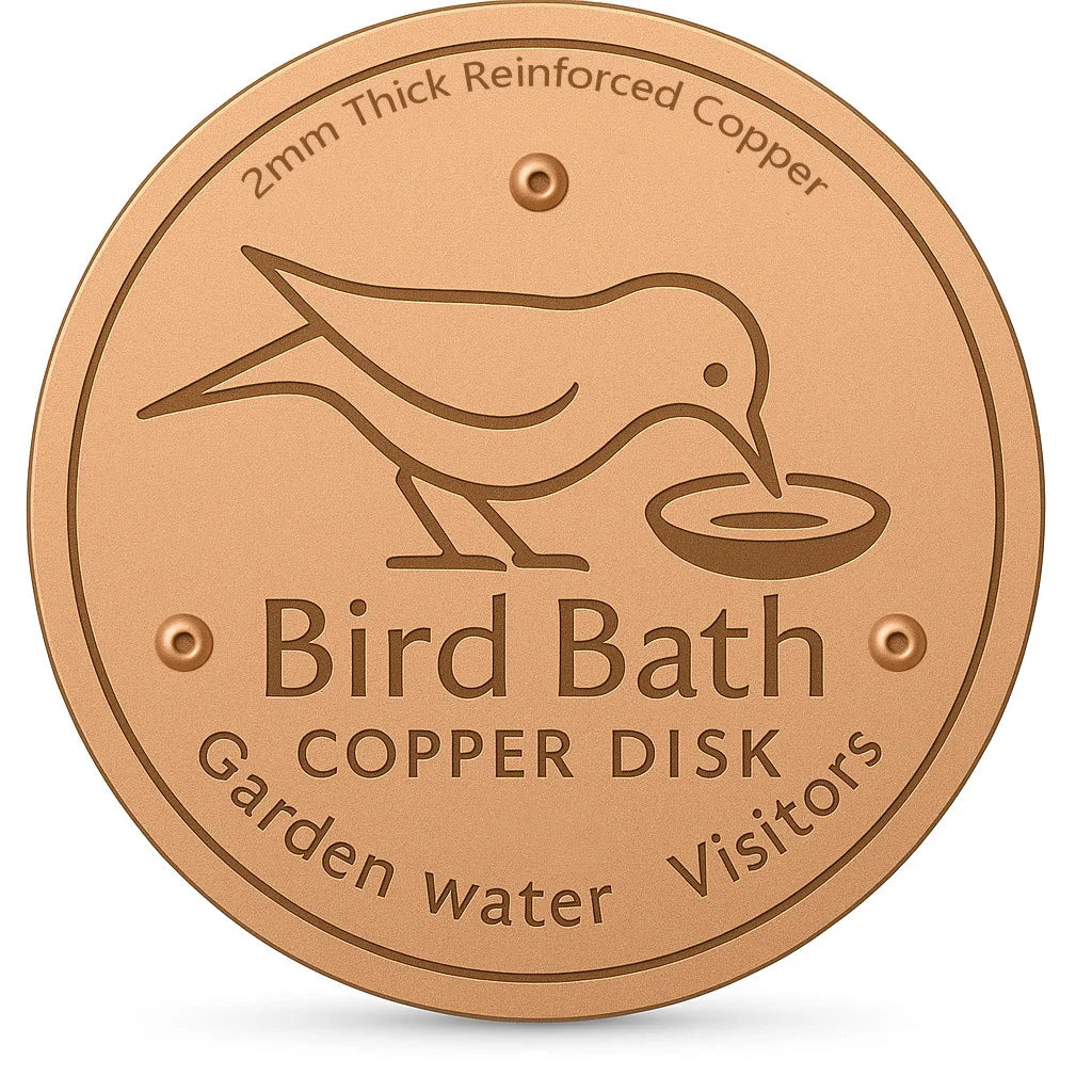Copper Bird Bath Cleaning Disc with Stable Triple-Point Support