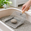 Stainless Steel Cat Litter Scoop with Wooden Handle and Fine Mesh Sifter