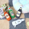 Fun Plush Bottle-Shaped Dog Toys with Squeakers