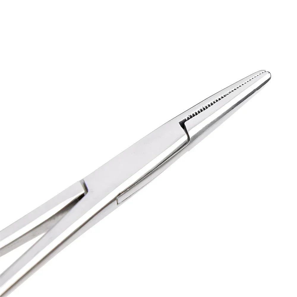 Stainless Steel Pet Grooming Tweezers with Curved Tip