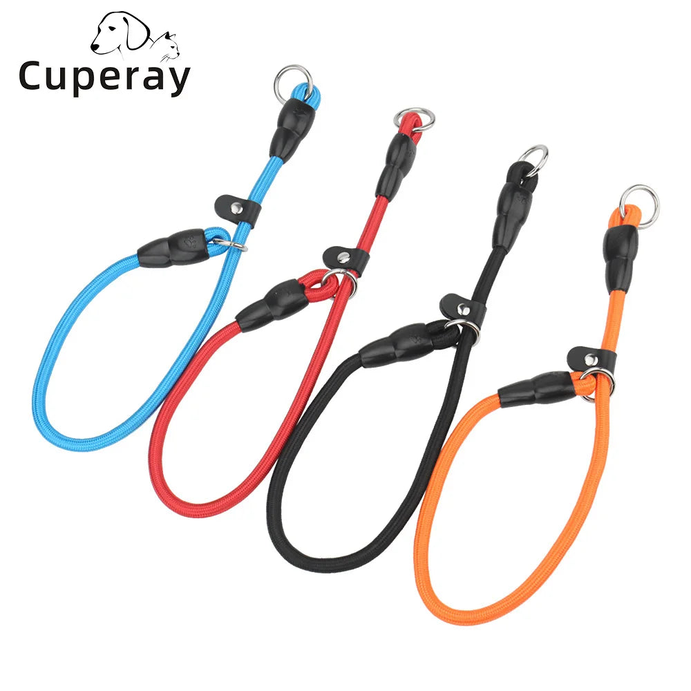No-Pull Dog Slip Collar with Slidable Stopper