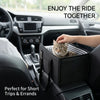 Foldable Dog Car Seat Booster with Anti-Slip Base