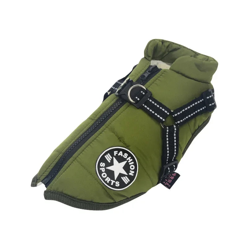 Impermeable para Perro con Arnés Integrado