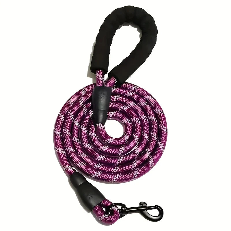 Reflective Dog Leash with Padded Handle - Heavy Duty Double Rope