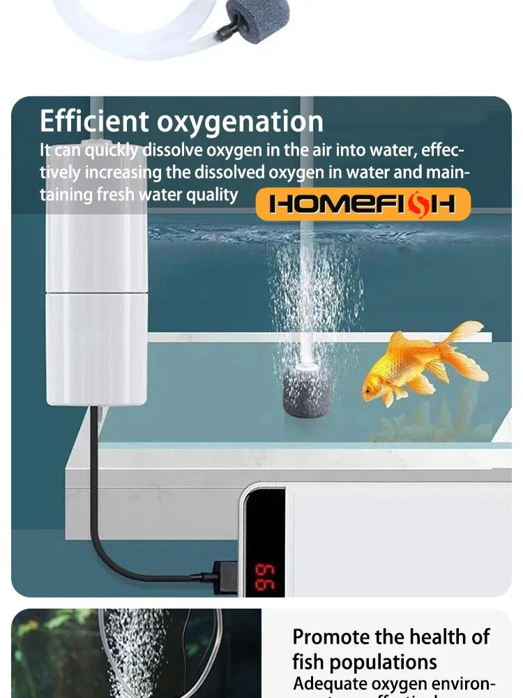 Kompakte USB-Aquarienluftpumpe