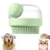 Soft Silicone Pet Bath Brush with Shampoo Dispenser