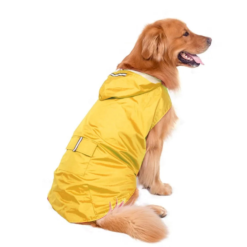 Reflective Waterproof Dog Raincoat with Hood
