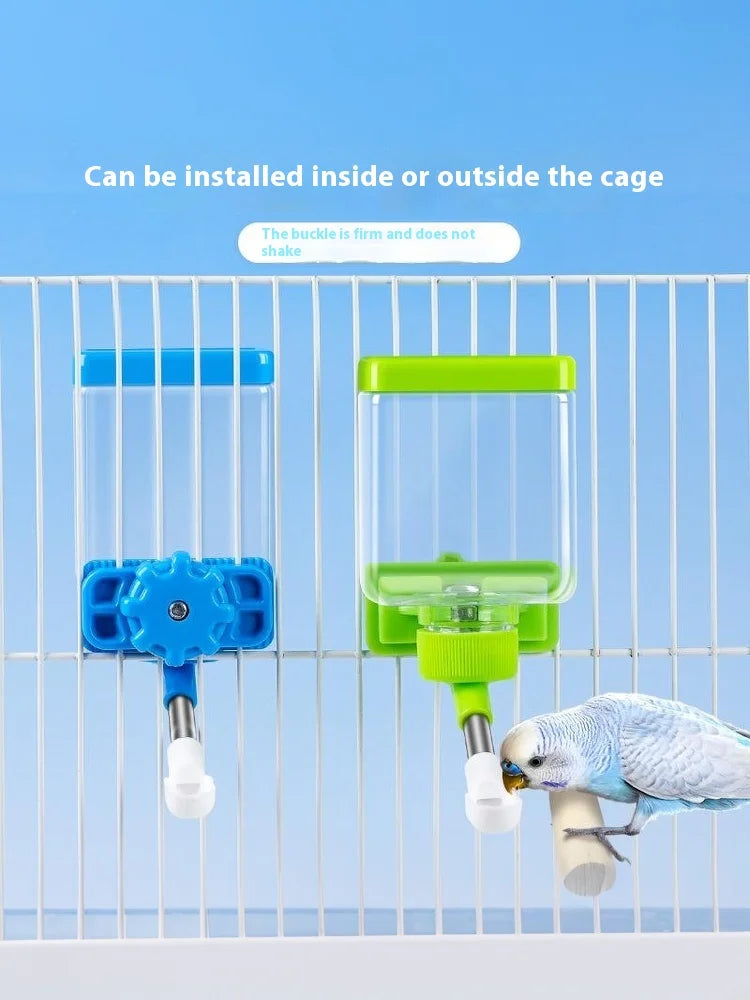 Hanging Bird Water Dispenser with Clear Bottle for Easy Monitoring