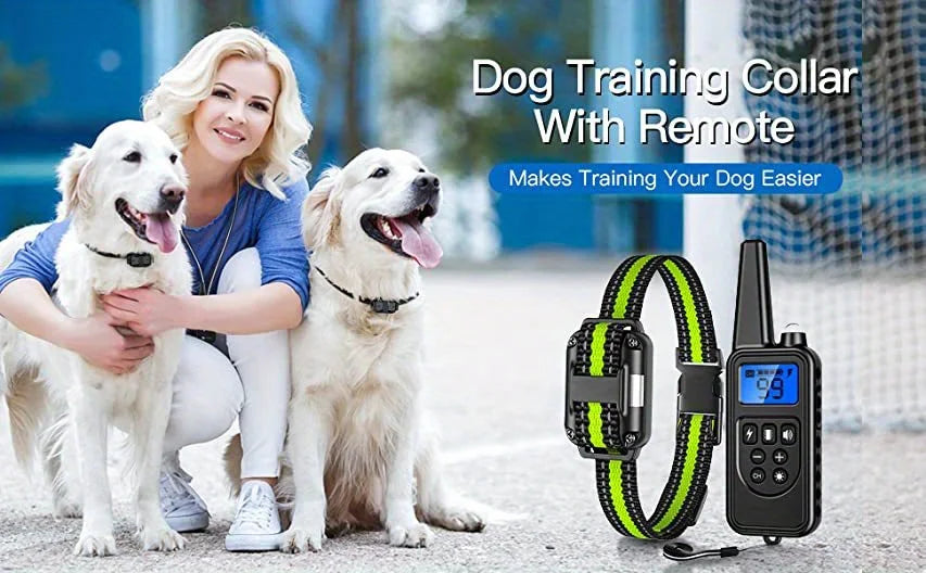Rechargeable Dog Training Collar with Remote, Vibration, and Light