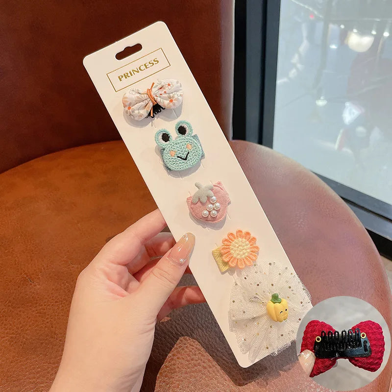 Adorable Flower Snap Clips for Baby Girls (Set of 6)