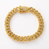 Luxury Gold Stainless Steel Dog Collar with Diamond Inlay