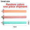 Colored Quartz Sand Bird Perch with Natural Wood Base