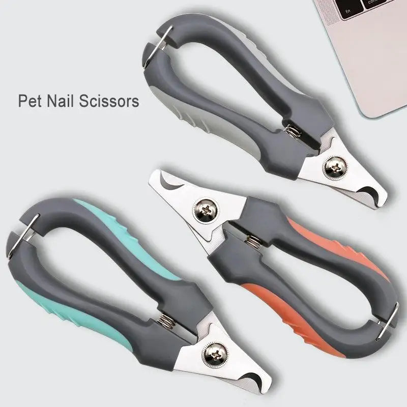 Stainless Steel Pet Nail Clippers with Safety Guard & Built-In File
