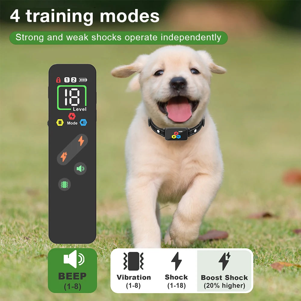 Dog Training Collar with Color Screen Remote & Anti-Bark Modes