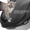 Semi-Enclosed Cat Litter Box with High Splash Guard